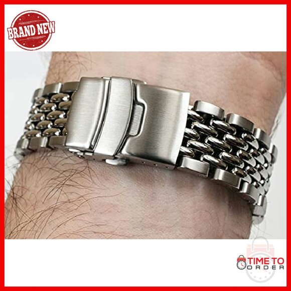 Stainless Steel Quick Release Watch Band 18-24mm Deployment Clasp main image 6